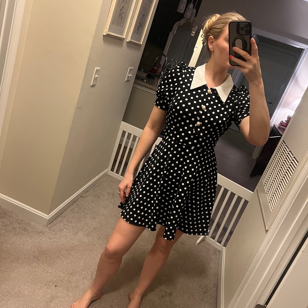 Polka Dot Black and White Dress